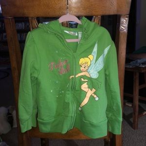 Tinker Bell hooded zip up sweatshirt